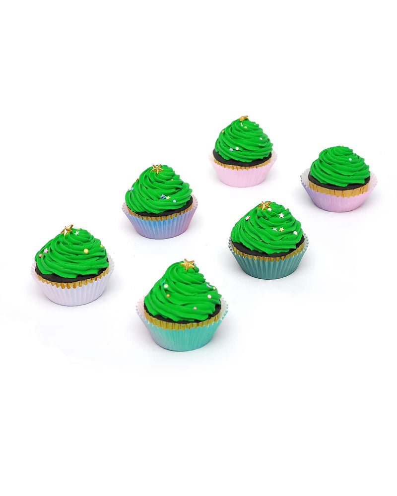 qiqee 300-Count Cupcake Liners Standard Cupcake Cups 6 Design Cupcake Papers Baking Cups Cupcake Wrappers (Standard Size) - Image 5