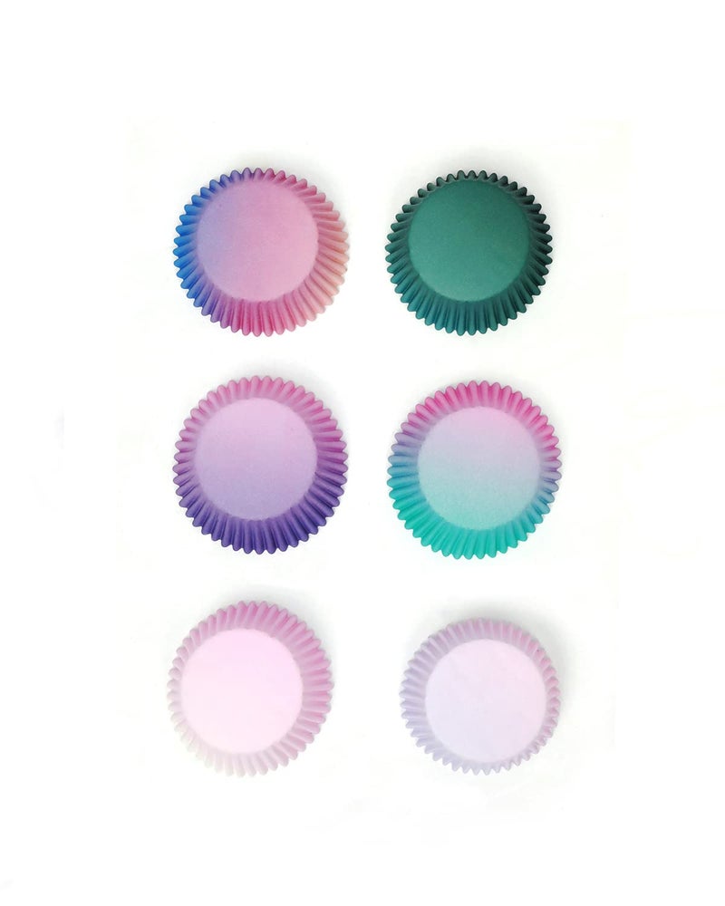 qiqee 300-Count Cupcake Liners Standard Cupcake Cups 6 Design Cupcake Papers Baking Cups Cupcake Wrappers (Standard Size) - Image 2