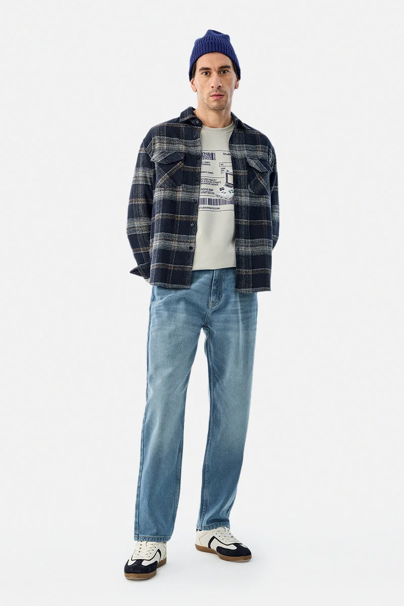 SNITCH Washed Baggy Jeans