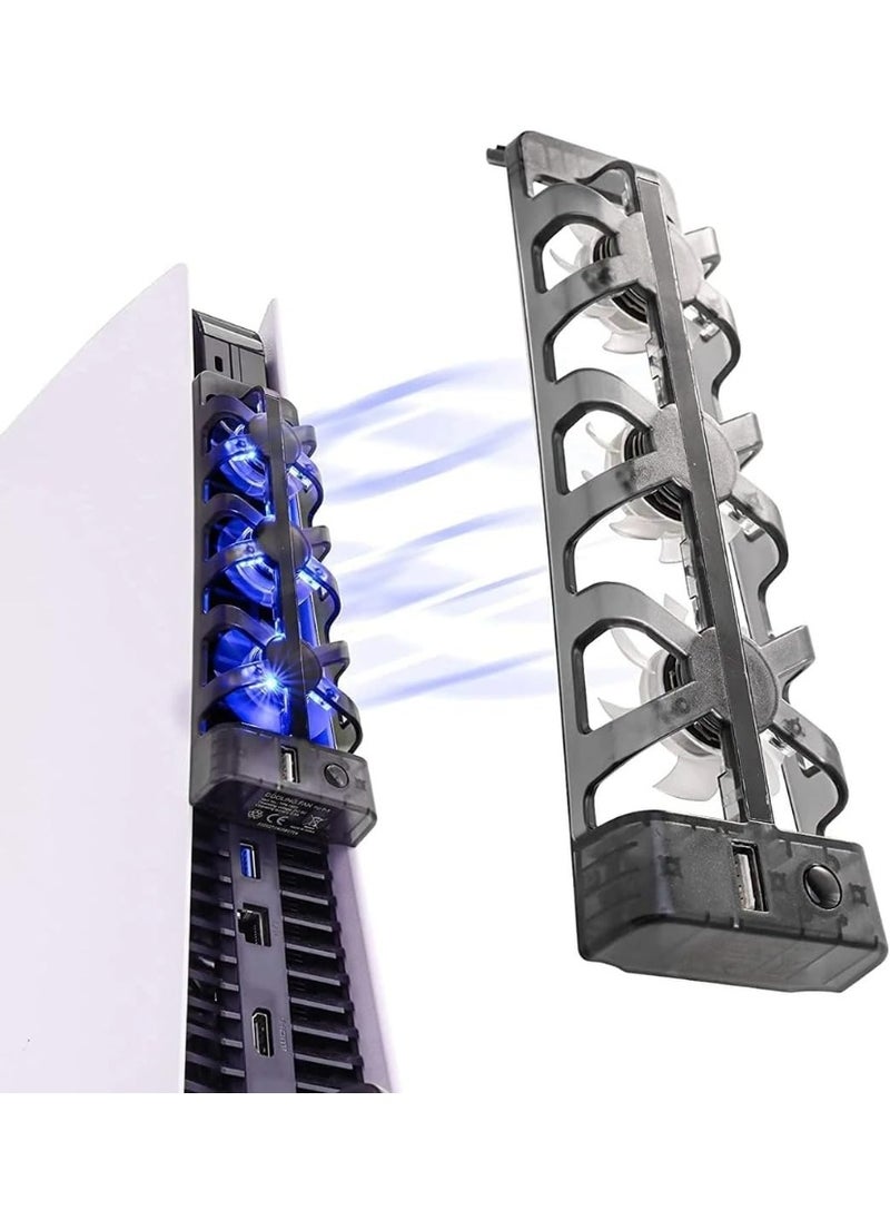 Generic - External USB Cooling Fan with LED Lights – Compatible with Gaming Consoles - Image 1