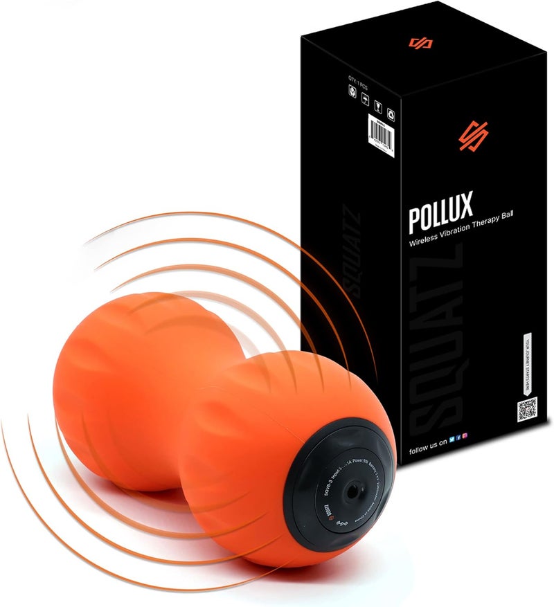 SQUATZ Peanut Wireless Vibrating Massage Ball  3 Vibration Intensity Levels 2 to 5 Hours Power Life Portable and Rechargeable Deep Tissue Trigger Point Therapy Suitable for Massaging Muscles - Image 1