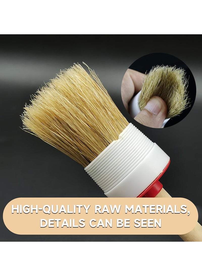 فرشاة تنظيف السيارة - فرش بشعيرات طبيعية لتنظيف السيارة من الداخل والخارج - شعيرات ناعمة خالية من الخدوش لفتحات التهوية، والحافات، والشبكات، والزخارف - Image 4