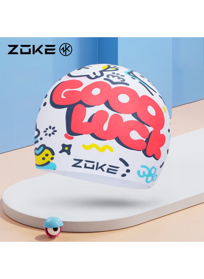 Zoke Children's Silicone Swim Cap Comfortable Waterproof Hair Protection Ear Protection Uni Swimming Cap 624603238 - Image 1