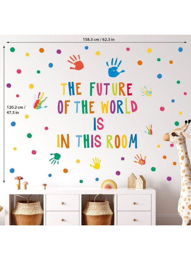 ديكو وال Ds88050 بصمة اليد اقتباسات ملصقات الحائط الشارات الطفل الفن اليد الحبر ملهمة الحضانة الطلاء الفصول الدراسية الهدايا diy تحفيزية الاطفال ديكور الفتيات غرفة الفينيل باب الأحد مدرسة الأبجدية الملصقات - Image 5