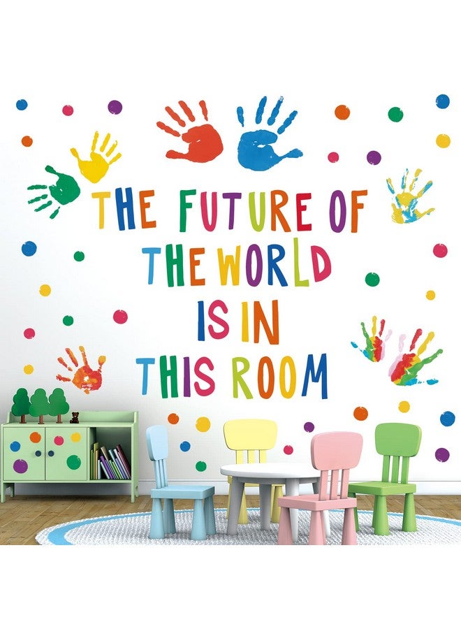 ديكو وال Ds88050 بصمة اليد اقتباسات ملصقات الحائط الشارات الطفل الفن اليد الحبر ملهمة الحضانة الطلاء الفصول الدراسية الهدايا diy تحفيزية الاطفال ديكور الفتيات غرفة الفينيل باب الأحد مدرسة الأبجدية الملصقات - Image 3