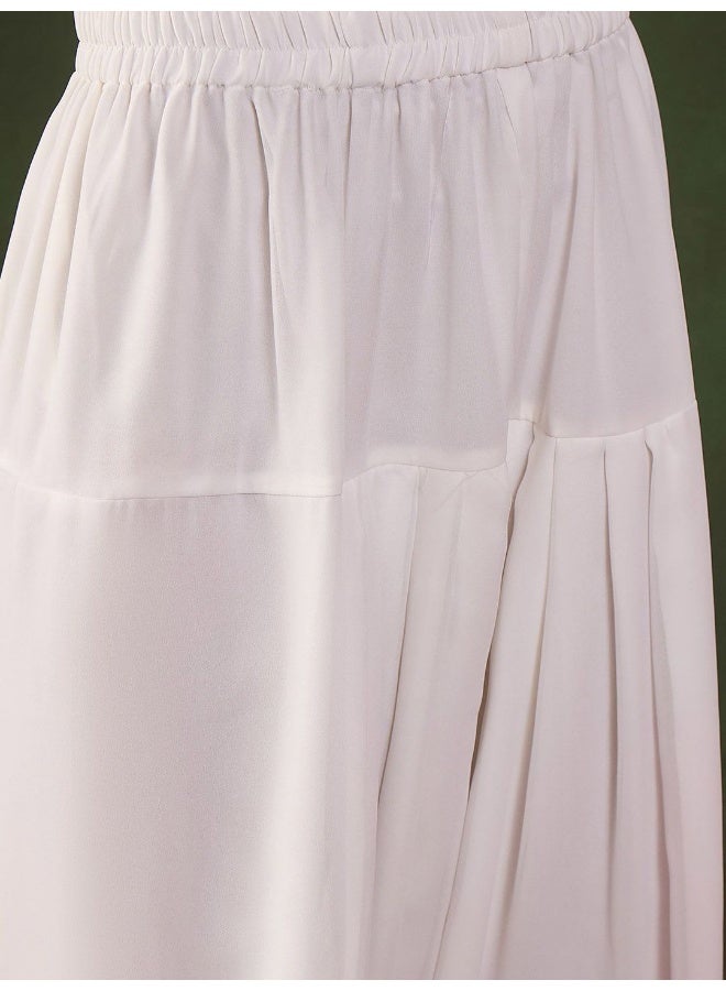 AKS Red Gota Embroidery Kurta Set With Organza Gota EmbroideredDupatta - Image 3