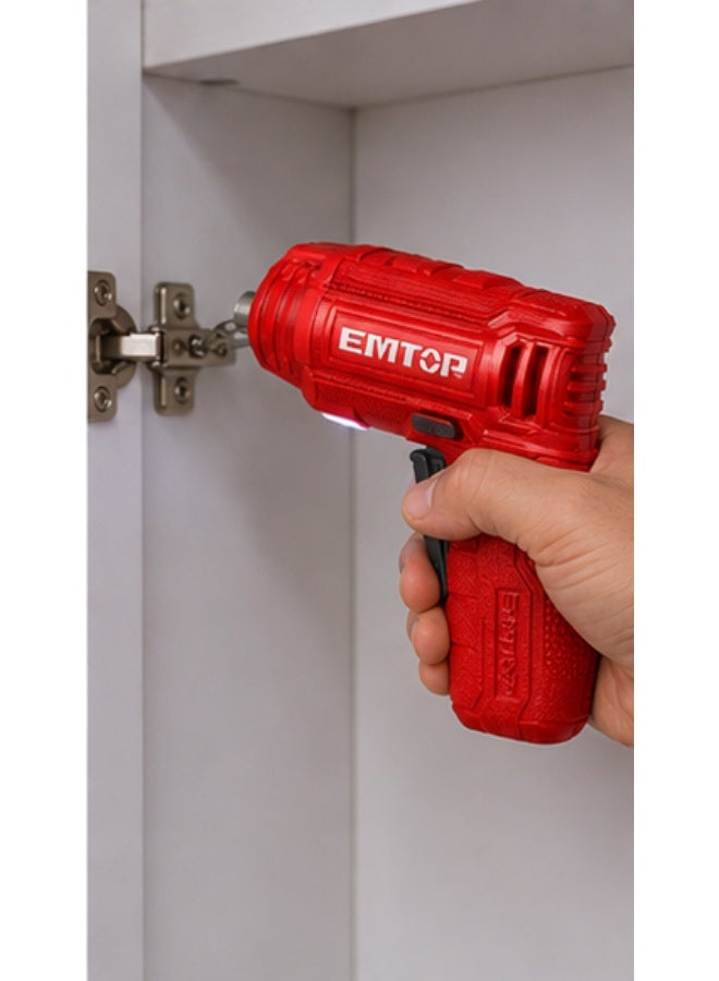 امتوب مفك براغي لاسلكي 4 فولت مع 10 رؤوس – ECSR0402 - Image 5