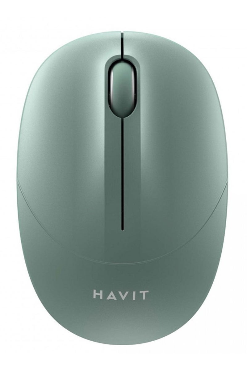 havit 2.4GHz Wireless Mouse 1600 DPI - Comfortable and Silent Optical Mouse with USB Receiver, Plug and Play, Long Battery Life, 47g Lightweight Design, Energy Saving, Precise and Smooth Control, Durable up to 3 Million Clicks, Compatible with Laptop, PC, Windows, Mac, Chromebook, Linux (Green) - Image 1
