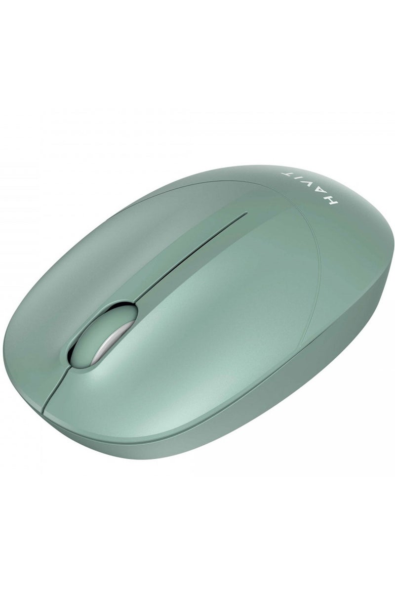 havit 2.4GHz Wireless Mouse 1600 DPI - Comfortable and Silent Optical Mouse with USB Receiver, Plug and Play, Long Battery Life, 47g Lightweight Design, Energy Saving, Precise and Smooth Control, Durable up to 3 Million Clicks, Compatible with Laptop, PC, Windows, Mac, Chromebook, Linux (Green) - Image 2