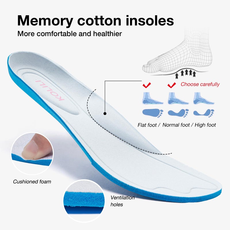 KOLILI Wide Toe Box Shoes Women Breathable Cushion Walking Sneakers for Swollen Feet,Nurse,Pregnancy,Bunion White/Pink 9.5 US/42 EU - Image 5