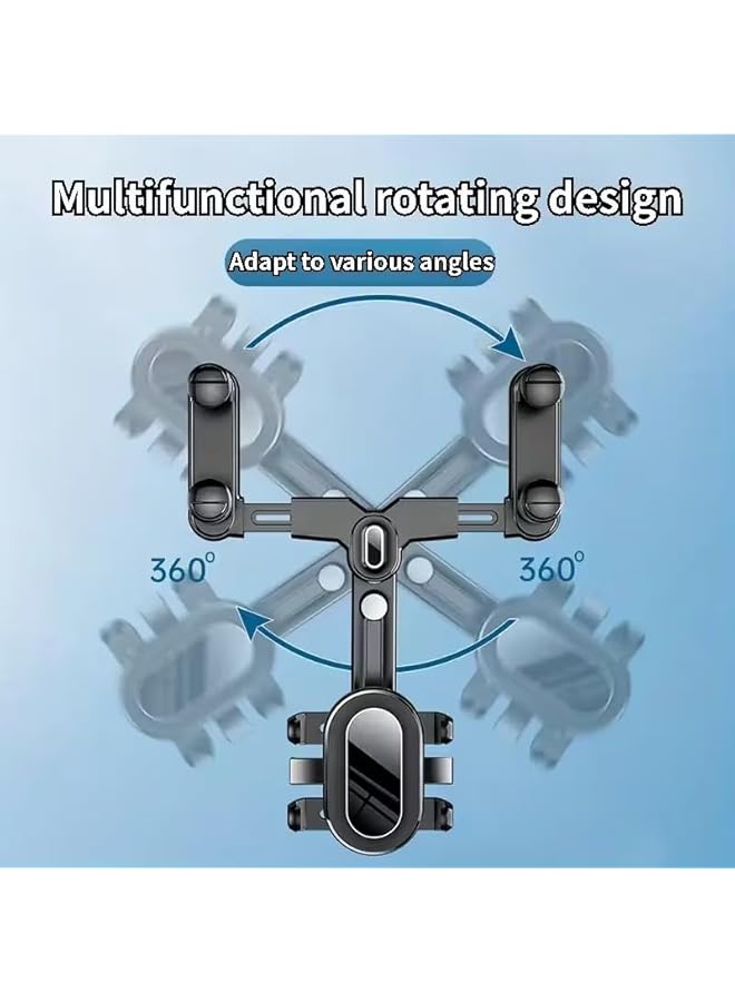 S-TOP 1pc Black Universal Car Mount, 360° Rotatable Phone Holder with Adjustable Arm, Suitable for Smartphones and GPS Devices Supports 10.16-17.78 cm, Vehicle Accessory, Sleek Design, Secure Grip, Smartpho - Image 4