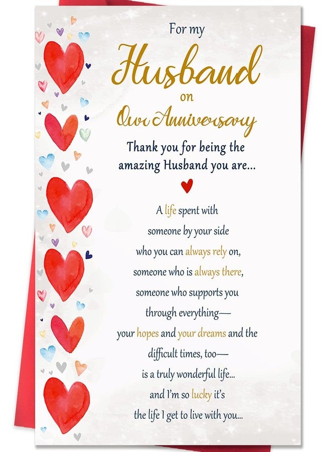 Beixian Romantic Anniversary Card for Husband, Funny Anniversary Card Gifts from Wife, Sweet Wedding Day Gifts for Husband - Image 1