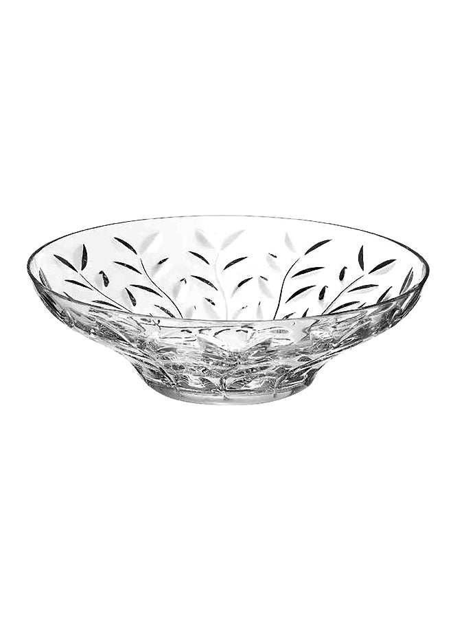 Laurus Sleek Crystal Decorative Bowl Clear 9.9 x 30.5 x 30.5 cm