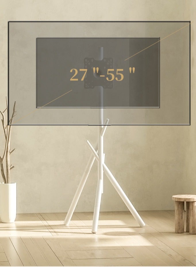 XiuWoo Height Adjustable Floor Monitor Stand, For 27-55 Inch, 100*100-200*200mm VESA Hole Distance, Suitable For Bedroom And Living Room Corner - Image 1