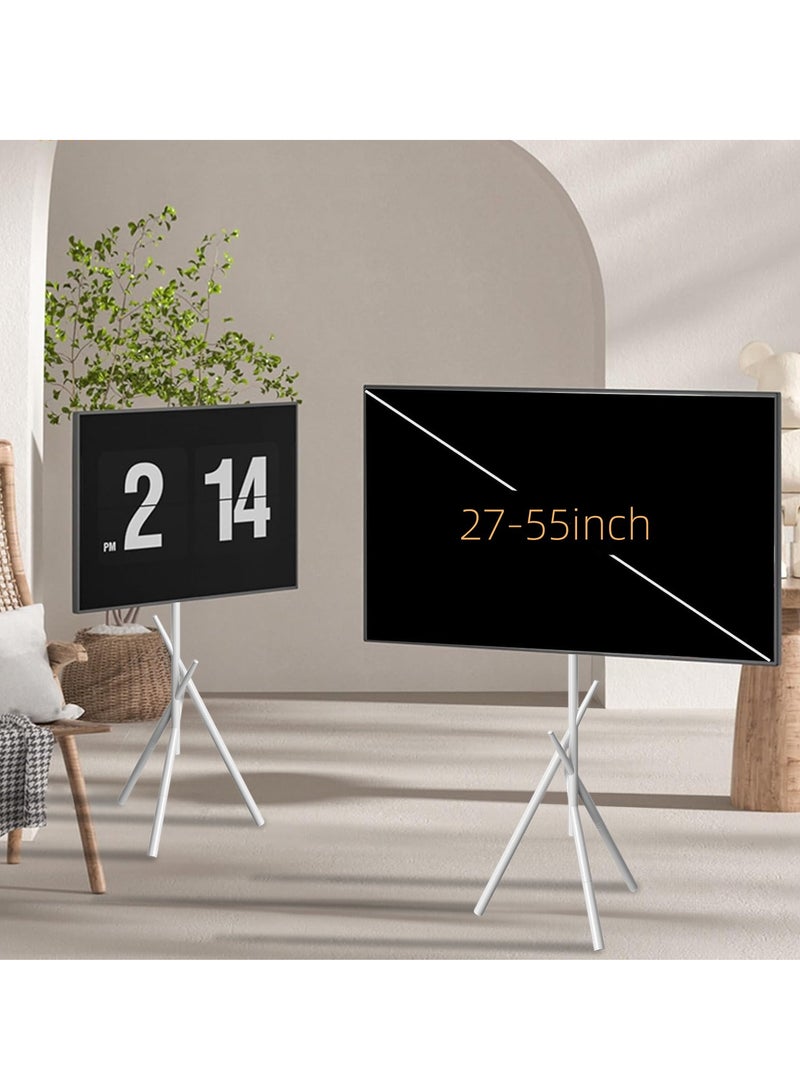 XiuWoo Height Adjustable Floor Monitor Stand, For 27-55 Inch, 100*100-200*200mm VESA Hole Distance, Suitable For Bedroom And Living Room Corner - Image 4