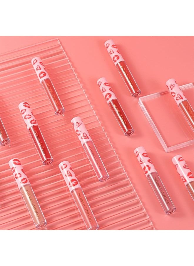 Matte Liquid Lipstick Makeup Long Lasting Wear Non Stick Cup Not Fade Waterproof Lip Gloss 04
