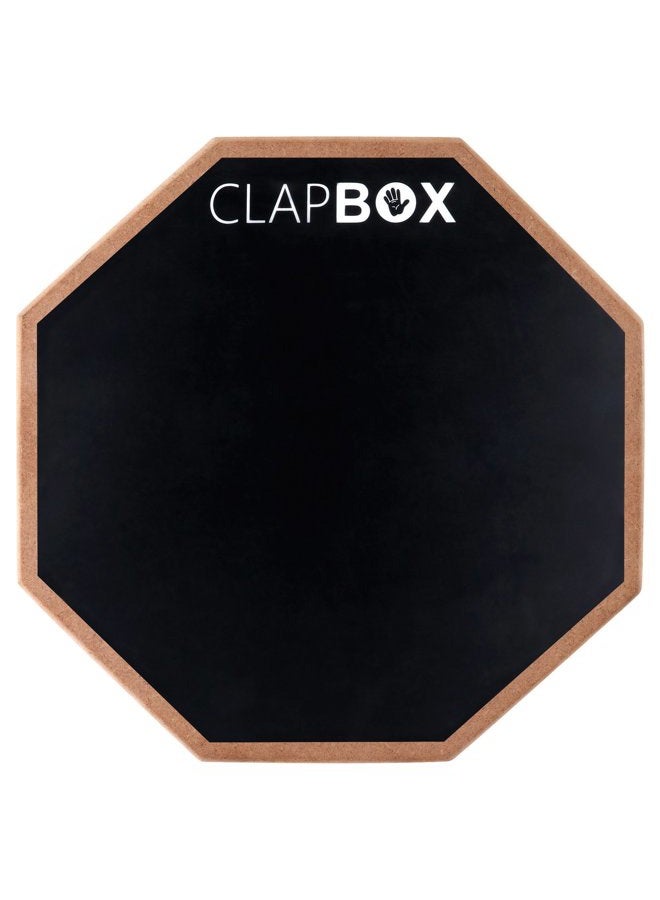 Clapbox Drum Practice Pad - 12 inches, Black (Practice pad only) - Image 1