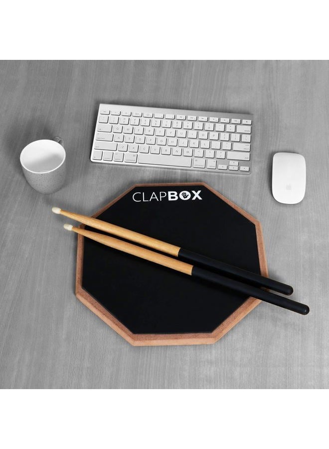 Clapbox Drum Practice Pad - 12 inches, Black (Practice pad only) - Image 5