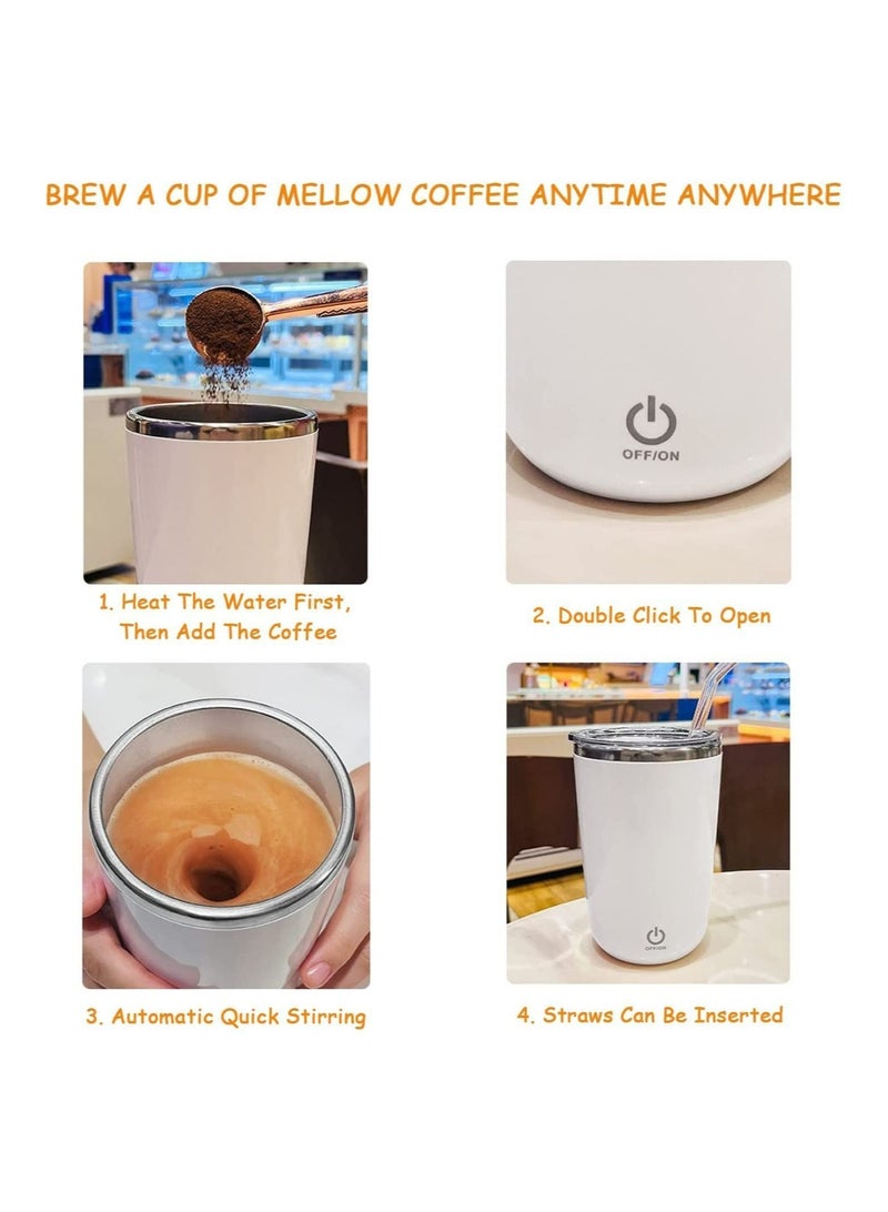 Y&D Self Stirring Mug Electric Mixing Cup Magnetic Rechargeable Auto Coffee Rotating Home Office Travel - Image 4