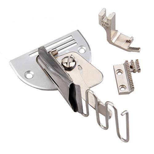 Hicello Binding Curve Edge Folder, Bias Binder Foot for Industrial Sewing Machine, Overlock Binding of Curve Edge Folder Tape Right Angle Bias Binder for Lockstitch Machine - Image 1
