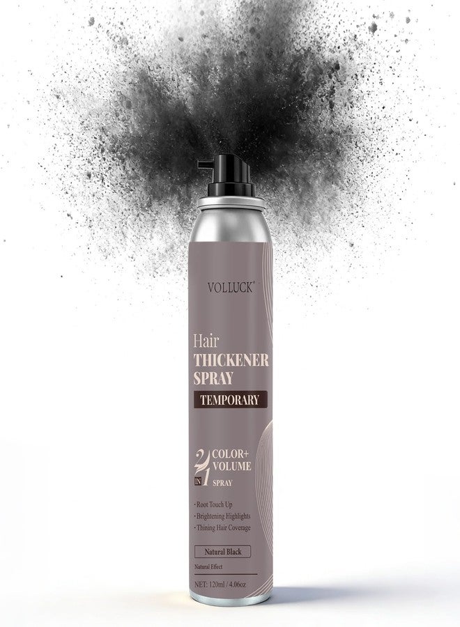 VOLLUCK Root Touch Up Hair Color Spray, Temporary Gray Hair Root Cover Up, Grey Coverage Spray For Women & Men, Ammonia-Free Quick Drying Water-Resistant Formula Black - Image 1