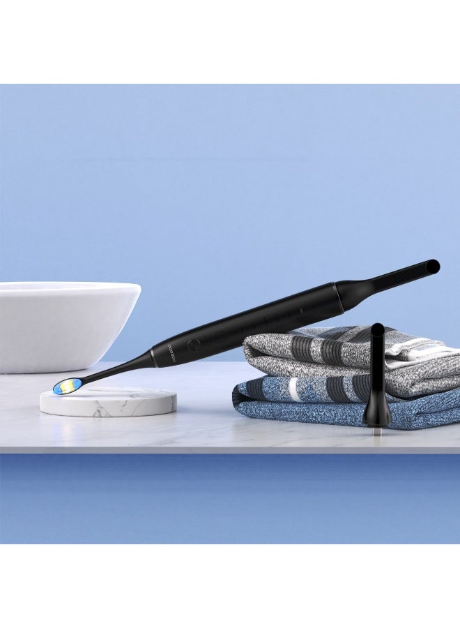 porodo Smart Sonic Visual Electric Toothbrush with 5 Cleaning Modes / IPX7 / Battery Capacity 1500mAh / Charging Interface Type-C / Rechargeable Toothbrush -Black - Image 2