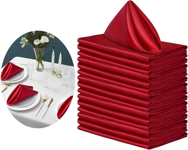 مناديل العشاء القطنية الصفراء 10 قطع - مناديل ناعمة وماصة مربعة للاستخدام في المناسبات والاستخدام اليومي - Image 3