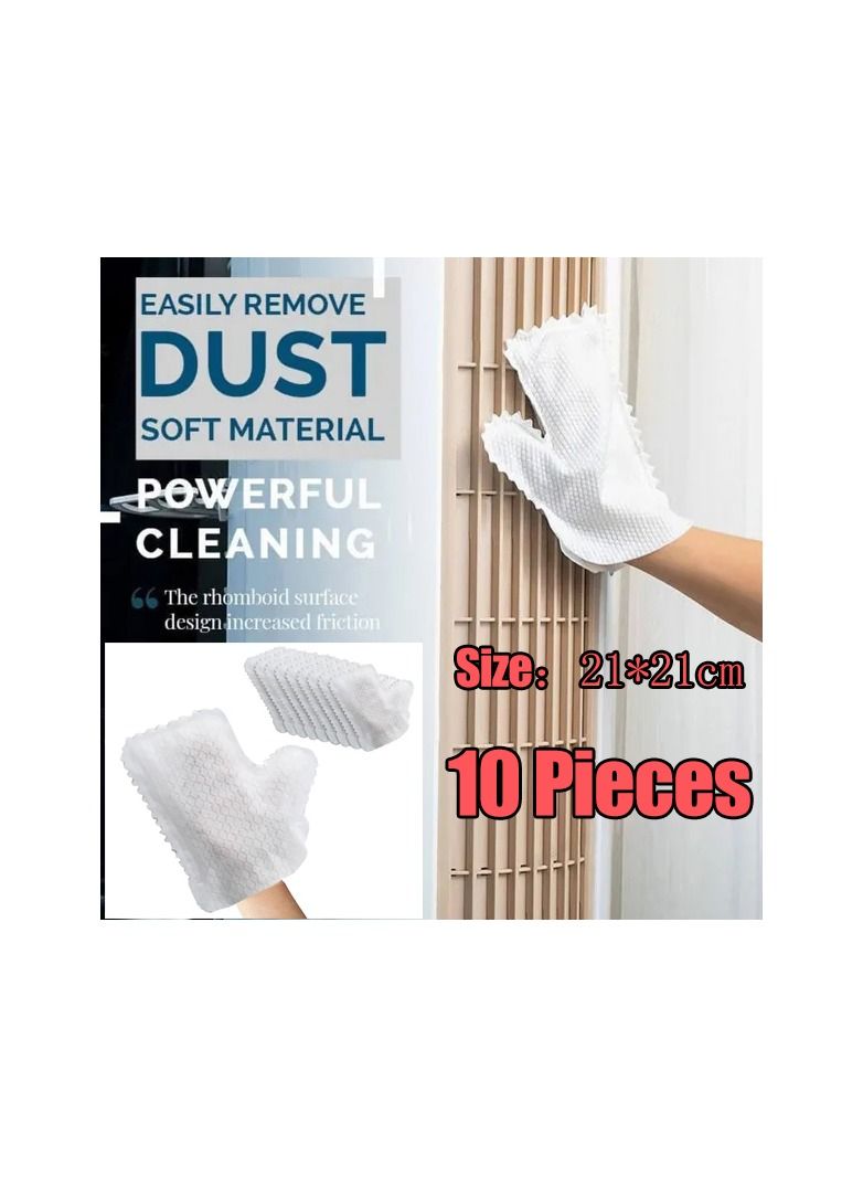 10-Pieces For Lazy People Cleaning Duster Gloves,Super Microfiber Car Window Washing Gloves,Reusable Fish Scale Cleaning Duster Gloves - Image 1