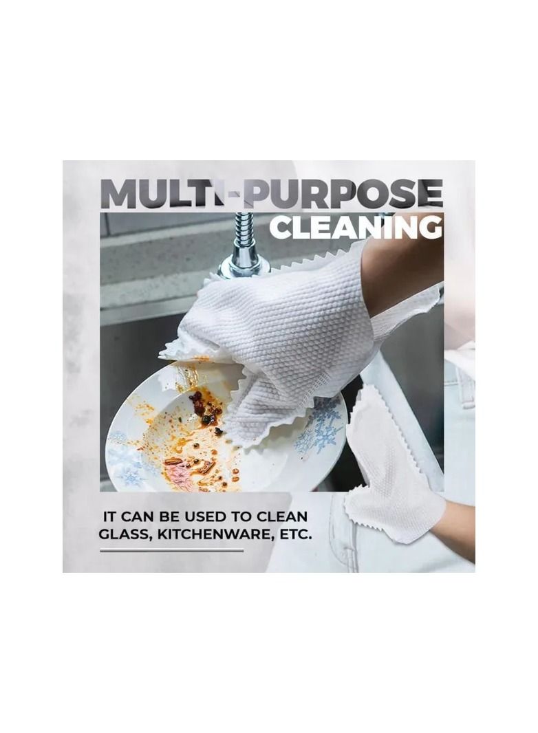 10-Pieces For Lazy People Cleaning Duster Gloves,Super Microfiber Car Window Washing Gloves,Reusable Fish Scale Cleaning Duster Gloves - Image 4