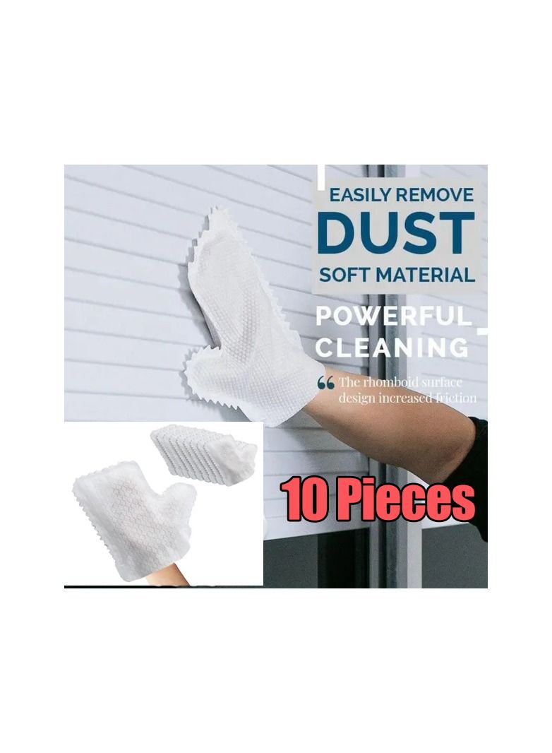 10-Pieces For Lazy People Cleaning Duster Gloves,Super Microfiber Car Window Washing Gloves,Reusable Fish Scale Cleaning Duster Gloves - Image 3