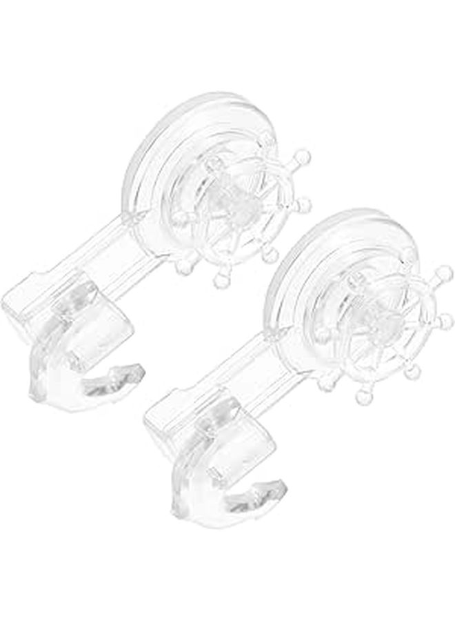 Garneck 2 Pack Stainless Steel Suction Cup Hooks for Bathroom Towel Holder Storage - Image 1