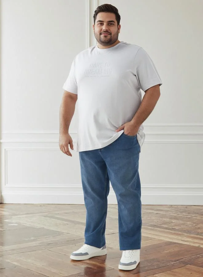 سبلاش فيڤ جينز رجالي بقصة عادية وخصر مرن وجيوب