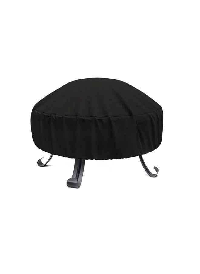 Generic - 210D Black Outdoor Fire Stove Cover, Fire Pit Cover, Fire Bowl Cover, Waterproof and Dustproof 122x46cm - Image 1