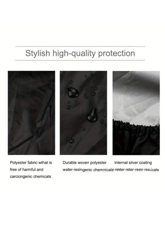 Generic - 210D Black Outdoor Fire Stove Cover, Fire Pit Cover, Fire Bowl Cover, Waterproof and Dustproof 122x46cm - Image 1