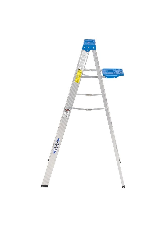 ويرنر 366ME سلم ألومنيوم متين وموثوق ومقاوم للإنزلاق عالي الجودة 6 درجات فضة - Image 3