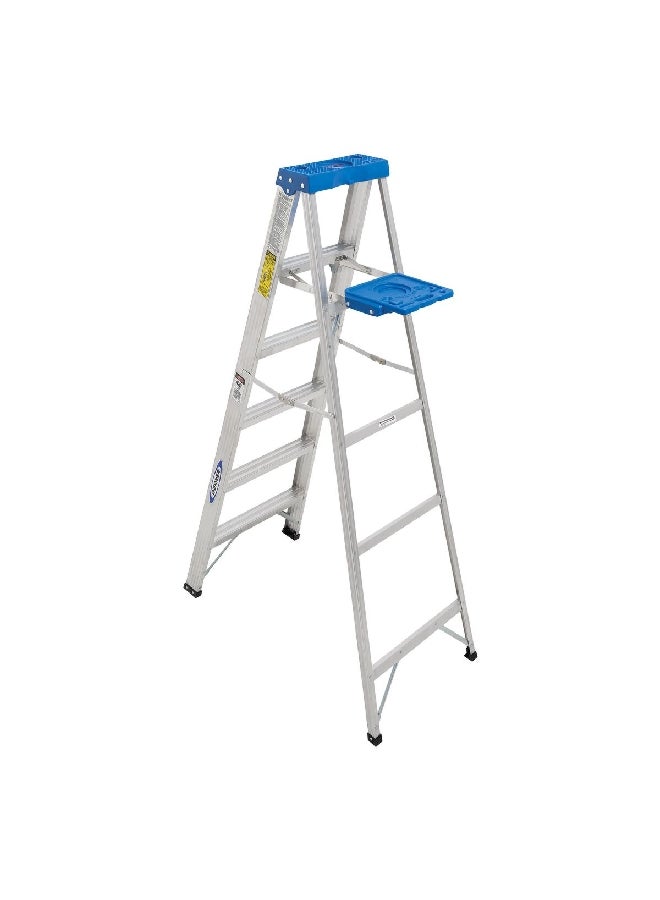 ويرنر 366ME سلم ألومنيوم متين وموثوق ومقاوم للإنزلاق عالي الجودة 6 درجات فضة - Image 2