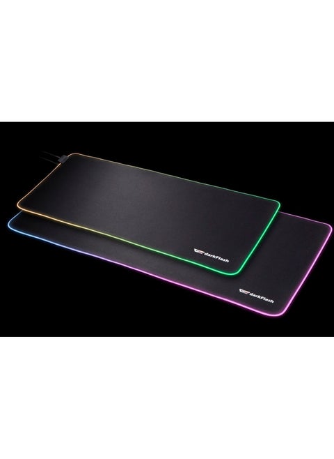 darkFlash FLEX800 Extended Large Oversize RGB Gaming Mouse Pad, (30.5x11.8) Inch, 800MM,  Soft Cloth, Non-Slip, Water-Resistant Rubber Base, Computer Keyboard Mat with 9 Lighting Mode