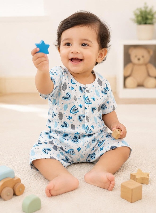 Epics Infant Top & Shorts Clothing Set – 100% Cotton Muslin Lightweight, Soft & Breathable Baby Wear for Everyday Comfort, Skin-Friendly Daily Wear for Newborn Boys & Girls (0–6 Months, Unisex) - Image 5