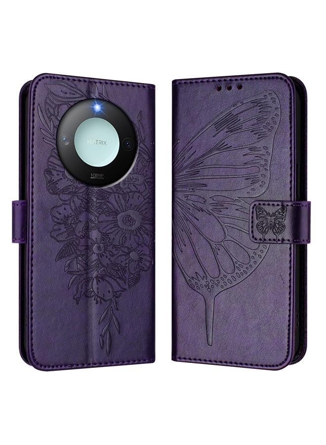 S-TOP Case For Honor X9C Smart Global Embossed Butterfly Leather Phone Case - Image 2