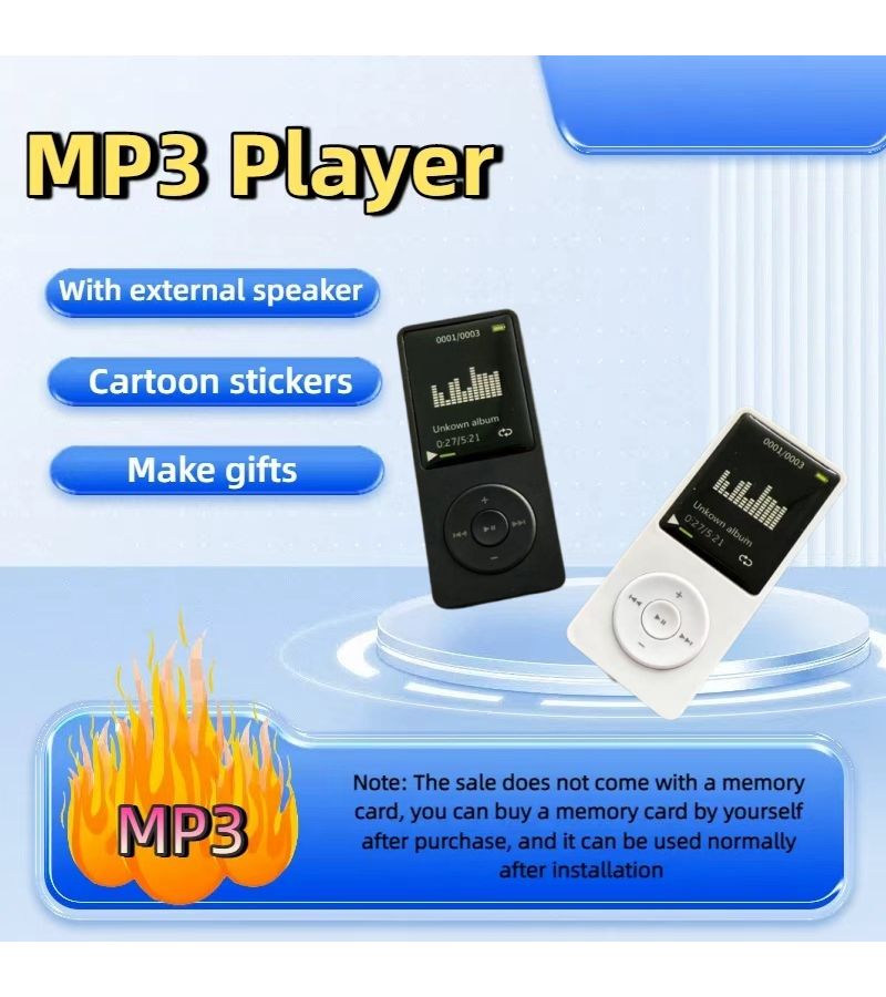 حزمة سوداء مشتركة لمشغل MP3 المحمول بدون شاشة مكبر صوت مدمج مقبس سماعة 3.5 ملم للجري - Image 3