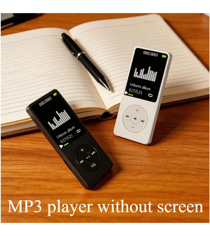 حزمة سوداء مشتركة لمشغل MP3 المحمول بدون شاشة مكبر صوت مدمج مقبس سماعة 3.5 ملم للجري - Image 5