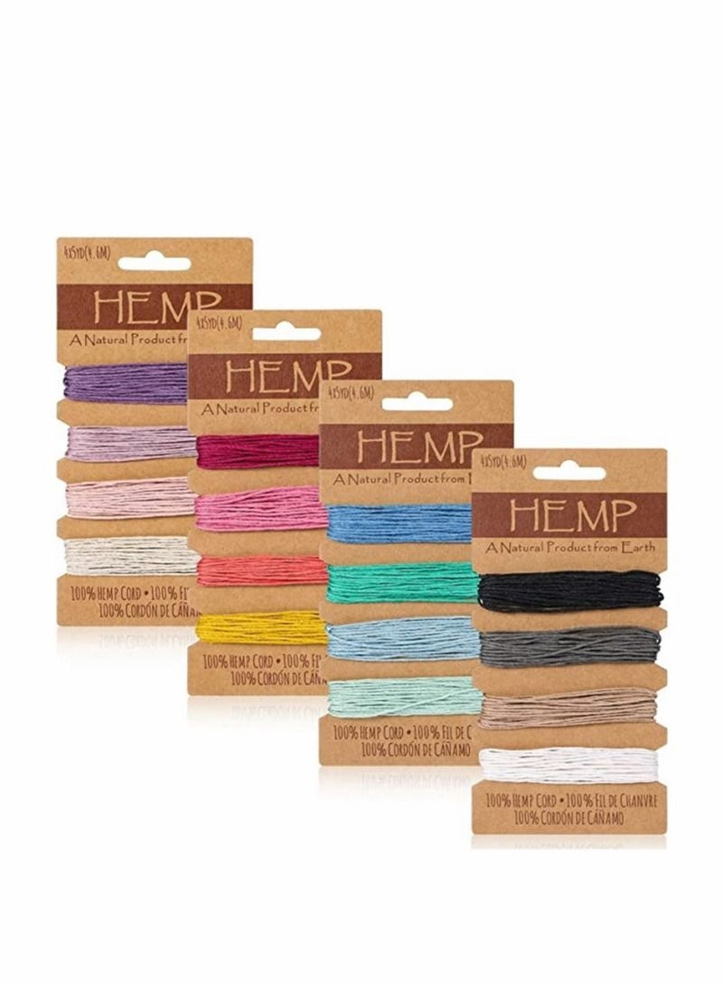 Excefore 16 Colors Thread Cord for Jewelry Making Multi-Color Flax String Cord, - Image 1