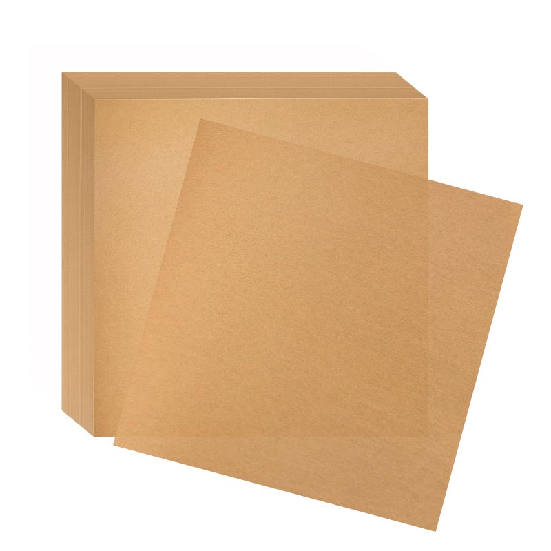 Trouskaig 100Pcs 8X8 Inch Unbleached Parchment Paper Sheets For Baking  Squares Precut Brown Non-Stick Baking Parchment Hamburger Patty Paper Liners For Oven  Bread Pan  Cakes Pans  Air Fryer Liners - Image 1