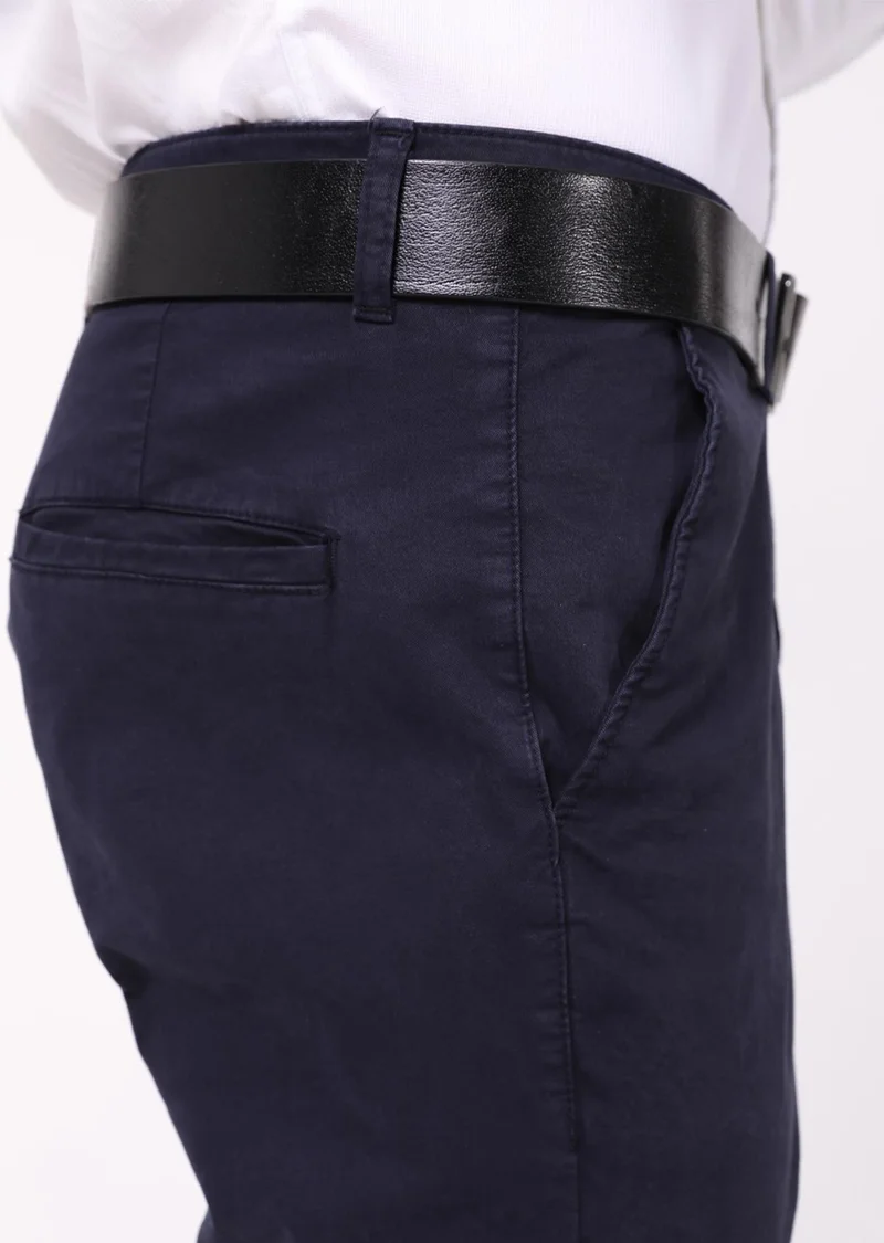 Cedy Denim Men's Lycra High Waist Regular Fit Loose Cut Side Pocket Chino Classic Trousers