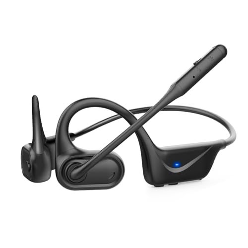 BANIGIPA Bluetooth 5.4 Headset with Microphone, Open Ear Headphones w/Mic, Wireless Earphones Noise Cancelling for HD Calling, Mute Button, Light & Comfortable Headset for Working Office Meeting-15H - Image 1