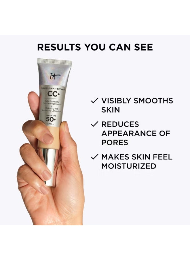 آي كوزمتيكس كريم CC+ من IT Cosmetics Your Skin But Better مع عامل حماية من الشمس SPF50 - متوسط ​​محايد - Image 3