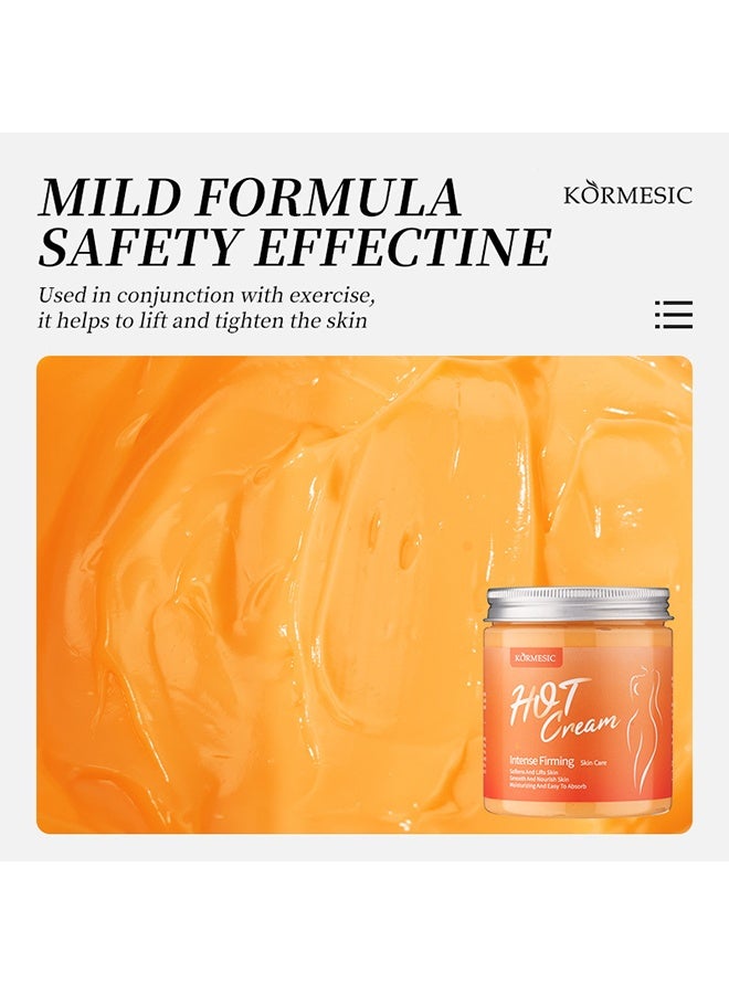 Kormesic كريم حرق الدهون في البطن 250 غرام ، كريم ساخن مكثف ، كريم ساخن مضاد للسيلوليت ، كريم بلاستيكية الجسم ، يهدرات ويعزز المرونة للأذراع والفخذين والبطن - Image 3