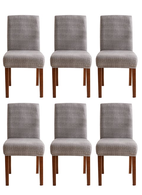 6-Piece Set Modern Simple Dyed Elastic One-Piece Chair Cover For All Seasons