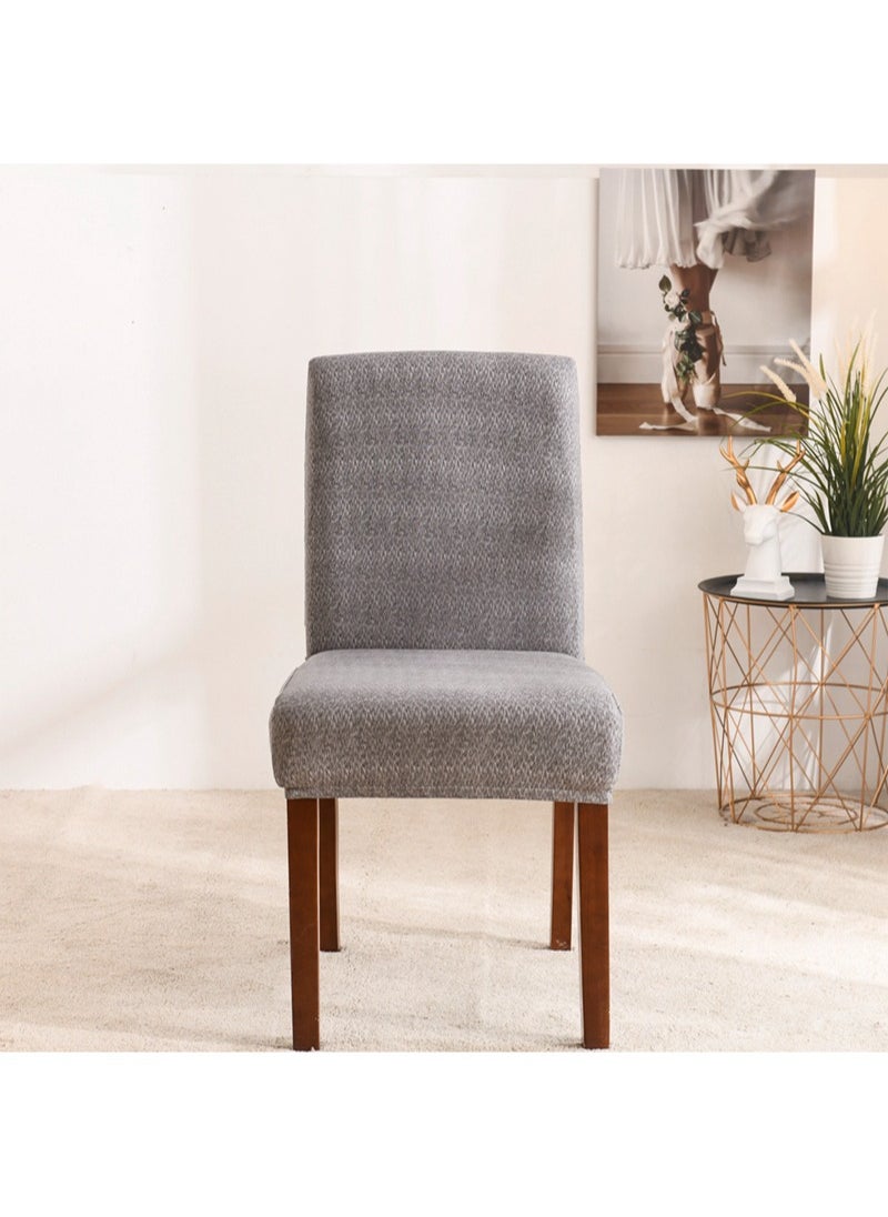 Sharpdo - 6-Piece Set Modern Simple Dyed Elastic One-Piece Chair Cover For All Seasons - Image 1