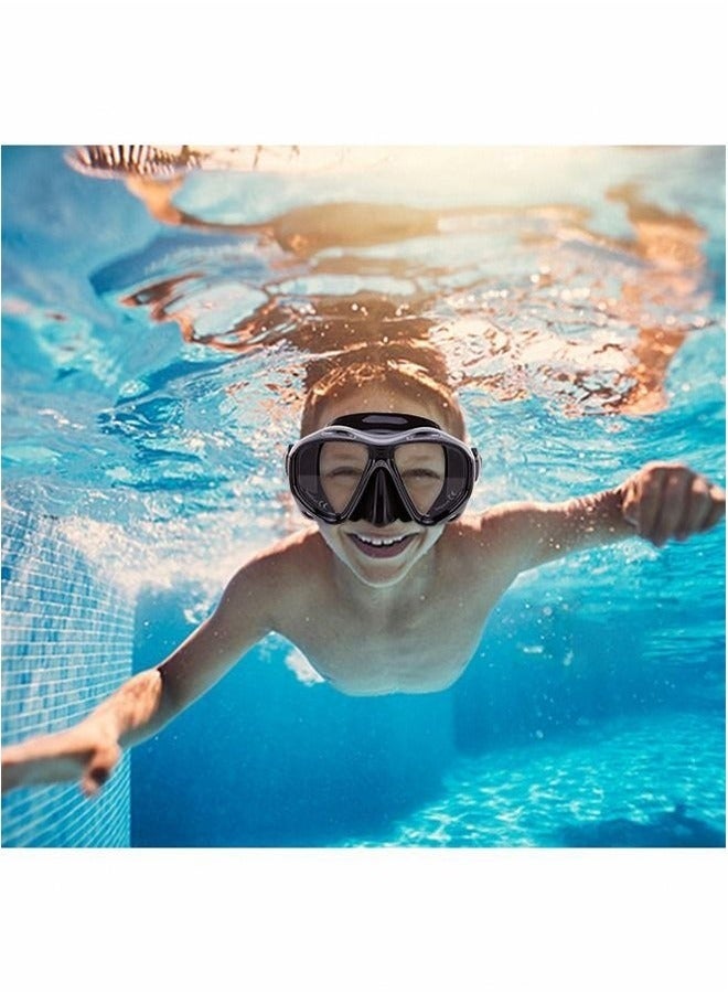 Whale Snorkel Diving Mask, Panoramic HD Swim Mask, Anti-Fog Scuba Diving Goggles, Silicone Skirt Tempered Glass Dive Mask Adult Youth Swim Goggles with Nose Cover for Diving, Snorkeling, Swimming - Image 5